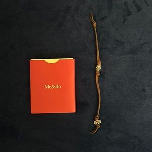 Me&Ro Leather Skull Bracelet